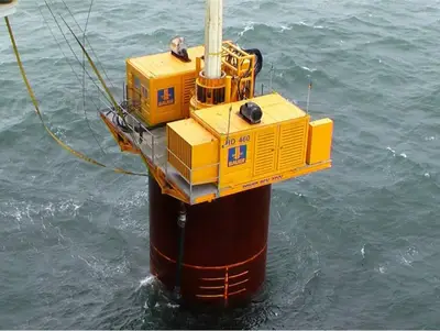  Monopile relief drilling with Flydrill of Bauer Offshore Technologies for Barrow Offshore Windpark