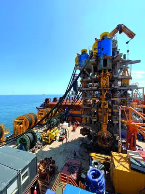 Subsea drilling in Saint-Brieuc of Bauer Offshore Technologies